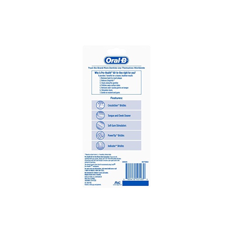 Oral-B Pro-Health All-in-One Toothbrush, 4 Count 40S