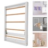Wall-Mounted Foldable Clothes Drying Rack - Solid Wood Indoor Laundry