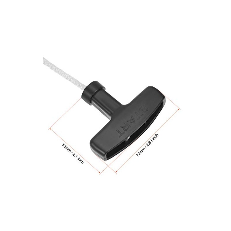 sourcing map Recoil Start Rope with Handle 5 mm Diameter