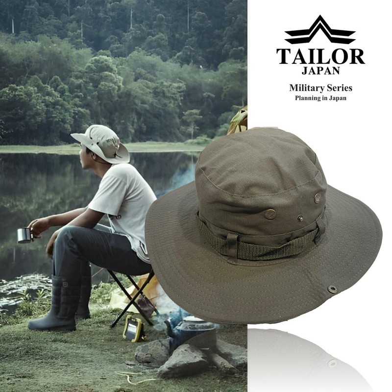TAILOR JAPAN Deep Safari Hat Boonie Hat, Large Size, Camping
