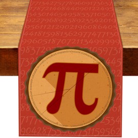 Buxiuer Funny Happy Pi Day Table Runner Marth 14th Party Decoration Boy Girl Bithday Party Dining Room Home Kitchen Table Decor 13 x 72Inches