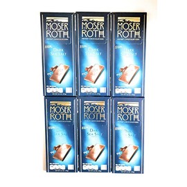 Moser Roth Dark Chocolate/Sea Salt Chocolate Bars, (6) Pack, Germany