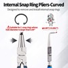 SPEEDWOX Snap Ring Pliers for Holes, Curved Claws, 90° Tip