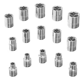 Olsa Tools Metric Socket Set (15pc) | 3/8-Inch Drive | 6-Point Shallow Socket Set | Metric Sizes from 6 mm to 20 mm | Mechanic Metric Socket Sets | Short Chrome Sockets | Professional Grade
