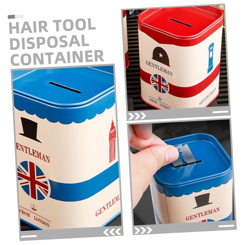 SAFIGLE 2Pcs Barber Razor Disposal Case Removable Blade Storage Bin