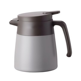 Atlas ACS-803ASH Tabletop Coffee Server, Cooling Pot, Thermal Pot, 27.6 fl oz (800 ml), Vacuum Insulated, Heat Insulated, Cold Retention, Stainless Steel, Easy to Clean, Direct Drip, Unbreakable, Wide Mouth, Stylish, Ash