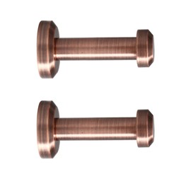 sourcing map 2pcs Wall Hook Copper Wall Mounted 1.8 Inch Hooks Bag Coat Towel Bathroom Robe Hanger w Screws Copper Tone