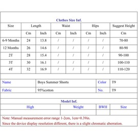 SHARELY SHEEP - Pantalones cortos de algodón con cintura elástica para niños pequeños, pantalones cortos de verano, T9, 2 Años