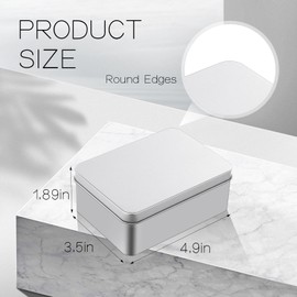 SiliFine 12 Pack Metal Cookie Tins with Lids 4.9x3.6 X1.9 Inch Large Tin Box with Lid Metal Gift Cookie Tins Boxes Storage Container Kit for Party Gift Giving Candy Box