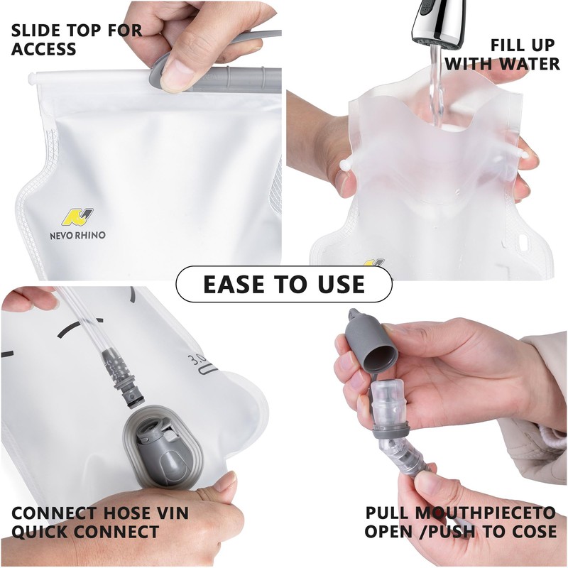 N NEVO RHINO Hydration Bladder 2L-3L,Water Reservoir for Hiking Backpack