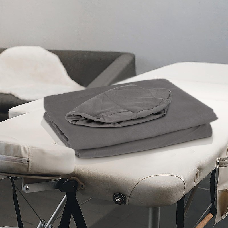 XQZMD 3 Piece Microfiber Massage Table Sheet Set, Flat Massage