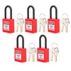 5 Sätze Lockout Schloss, Lockout Vorhängeschloss Lockout Tagout Schlösser Sicherheitsschloss