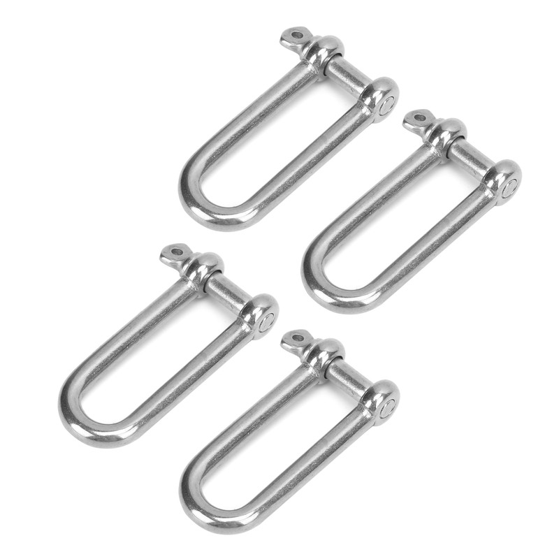 4pcs Stainless Steel U Type Shackle Lengthen U Sling Screws