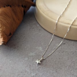 Annika Bella Minimalist Star Necklace, Dainty Silver Celestial Necklaces, 925 Sterling Jewellery for Women, Gift for Her (1Pc)