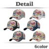 White Fang CA787 Floral Mesh Cap, Hat, Outdoors, Fishing, Golf,