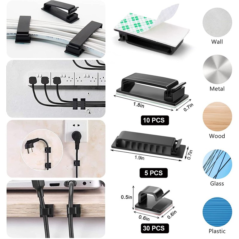 181pcs Cable Management Box, Organizer for Cords and Wires