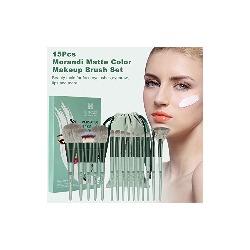 Makeup Brushes - HEYMKGO - 15Pcs Makeup Brushes Set Premium
