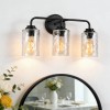 3-Light Clear Glass Glacier Shade Unique Hand-made Lampshade Industrial LED