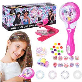 Rcxnm Kids Hair Styling Kit with Multicolor Beads, Hair Braiding Tool, DIY Hair Accessories Set, Ages 8+