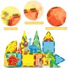 OMIPAWZ Dinosaur Magnetic Tiles, Dino Magnet Building Construction Toy for