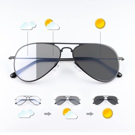 Vepiant Photochromic Progressive Multifocus Reading Glasses Multifocal Transition Sun Readers for Men and Women UV400 Protection Sunglasses Blue Light Blocking Computer Eyeglasses Anti Glare Eyewear