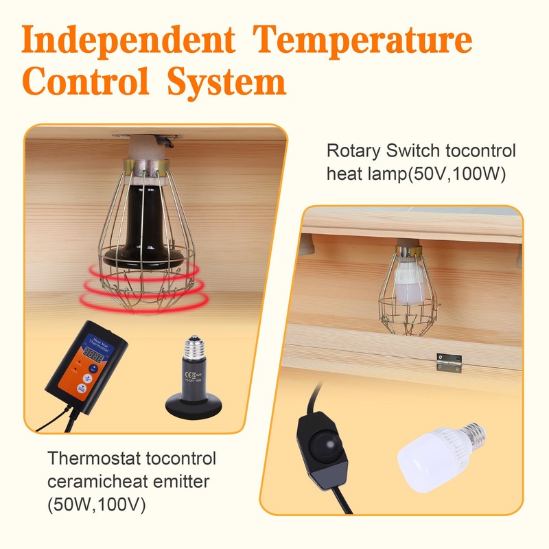 Brooder Box for Chicks, 32" Chicken Nesting Box with Heat
