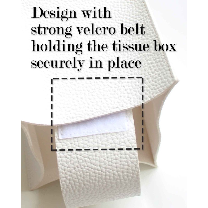 Leather Tissue Box Cover Rectangular – with Bottom Belt [JESMINI,