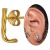 Black Sterling Silver Stud Earrings for Men Earrings Men Huggie
