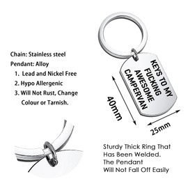 MAOFAED Van Driver Gift Van Owner Gift Keys To My Fxxking Awesome Campervan Keychain Campervan Gift (key to campervanCA)