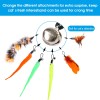APSUAE 9 PCS Cat Fishing Pole Toy, Retractable Cat Feather