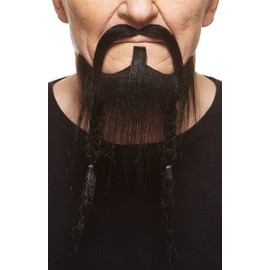 Mustaches Braided, Pirate Fake Beard, Black