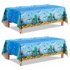 Undersea World Theme Tablecloth, 3 Pcs Sea Animal Table Cloth