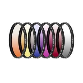 72MM Ultimaxx Professional Six Piece Gradual Color Filter Kit (Orange, Yellow, Blue, Purple, Red, Grey) for Canon, Nikon, Sony, Sigma, Olympus, & Tamron & More