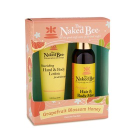 The Naked Bee Body Lotion & Hair Spray Grapefruit Blossom Honey Head To Toe Duo - Moisturizing Body Lotion for Dry Skin & Hair Perfume Spray for Women and Men - Hydrating and Nourishing for All Types