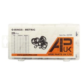 Assorted O-Ring Kit Metric 18 Sizes Hinged Box Moulded Qty 225 pcs Rubber Seals