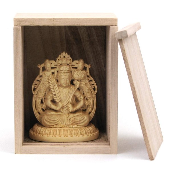 Kurita Buddha Statue Brand (Protection Honzon) Mini Hachiho Buddha Kokuzo Bodhisattva (front and back object), Protection Honzon, Year of the Oshitora (Total Height 3.3 inches (8.5 cm), Width 2.8 inches (7 cm), Depth 2.2 inches (5.5 cm), Premium Wood Car