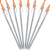 Soomloom Titanium Pegs with Fixing Rope for Tents & Tarps,