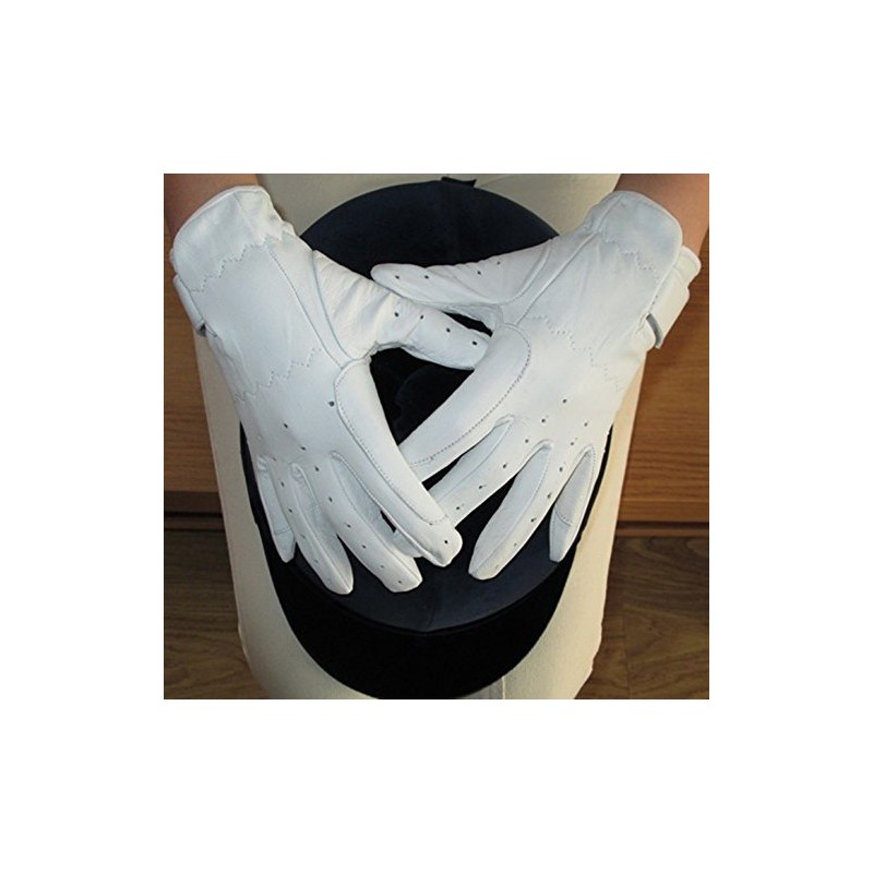 Hands On Equestrian Ladies Dressage Gloves Horse Riding White or
