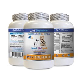 cat Eye Health - Pets Total Health Support - for Dogs and Cats - Healthy Joints Eyes Teeth Hair Skin - cat Teeth Cleaning Treats - 1 Bottle (60 Tablets)