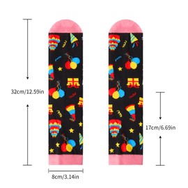 Birthday Woman Happy Socks Women's 39-42, Cotton Stopper Socks Women's Birthday Gift for Women 18 20 21 30 40 50 60 70, crown-40