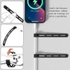 15 Piezas Organizador de Cables, Silicona Sujeta Cables Reutilizable Lavable,