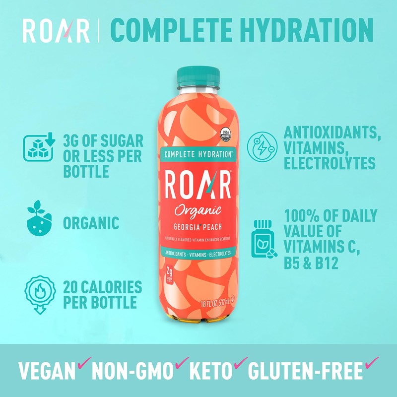 ROAR Complete Hydration Organic - Electrolyte Drinks Loaded with Vitamins