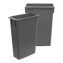 3 Pack 23 Gallon Waste Bin, Heavy-Duty Trash Can, Slim Rectangular Garbage Bin, Durable Waste Container, Recycling Bin, Plastic Wastebasket for Kitchen, Garage, Hotels, Restaurants, Office
