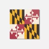 Unbranded Maryland State Flag 4'' X 4'' Square Wooden Coaster