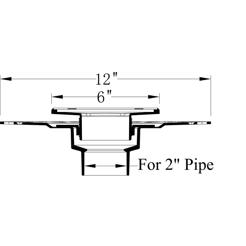 Uni-Green Shower Drain Kit 6” Compatible with Schluter Shower Pan