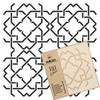 NAKLEO Mazara Tile Reusable Plastic Stencil - Spanish Lines Moorish
