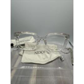 Nidovix Reading Glasses Clear Frame Zero Magnifying Nidovix Screwdriver Box Wipe NWT