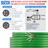 Enough 14AWG 100FT 6 Way Trailer Wire Harness - Green