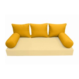 |SLIPCOVER ONLY| S3 Outdoor Bolster Backrest Pillow Covers Knife Edge Twin AD108