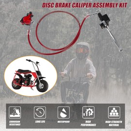 RANSOTO Upgraded Mini Bike Hydraulic Disc Brake Caliper Assembly Kit Compatible with Baja Doodlebug Db30 212cc 79cc 97cc 100cc Mini Bike Parts